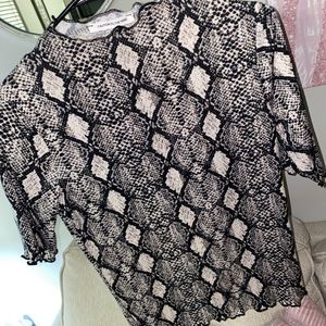 Snakeskin Print T-shirt
